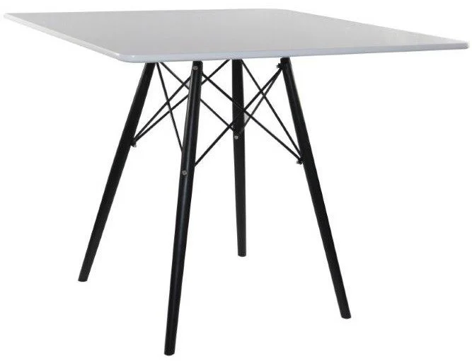 Skånska Möbelhuset Matbord 90x90 Cm - Vit/svart 3 Skånska Möbelhuset Matbord 90x90 Cm - Vit/svart