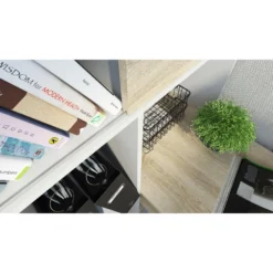 Skånska Möbelhuset Function Plus Skrivbord 135,2 X 100,2 X 153 Cm - Vit/ek -Stolar affär abd9f92d6baa84062f08449dfabcc80a20