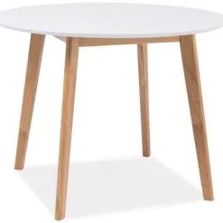 Skånska Möbelhuset Nordix Runt Matbord Ø100 Cm - Vit/ek