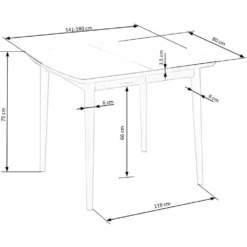 Skånska Möbelhuset Shinra Matbord 90-190 Cm - Vit -Stolar affär ad659304b6cd415163d5ae3d045243c4d4
