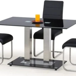 Skånska Möbelhuset Phoenix Bord 130 X 80 Cm - Svart / Krom -Stolar affär ada6909acdfb815a90ffea3819d1b01eba