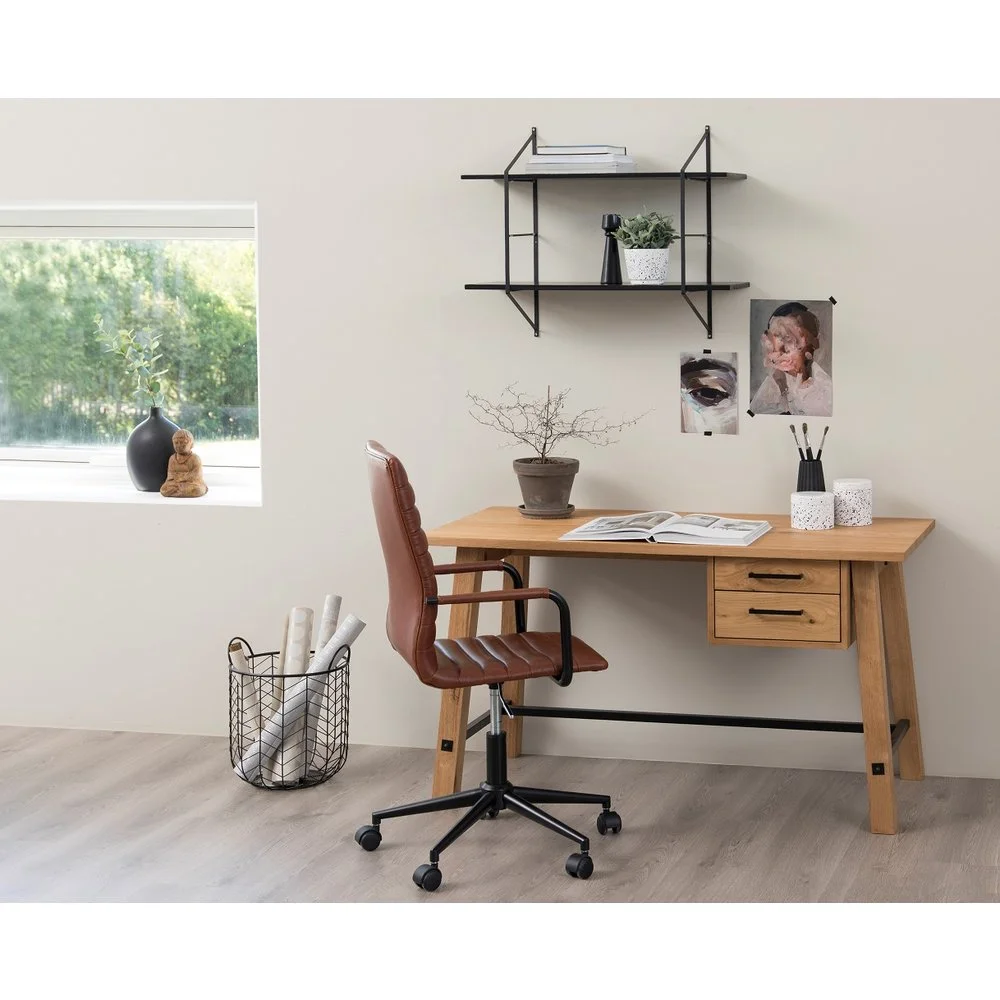 Skånska Möbelhuset Winslow Skrivbordsstol - Brunt PU 4 Skånska Möbelhuset Winslow Skrivbordsstol - Brunt PU - Bild 2