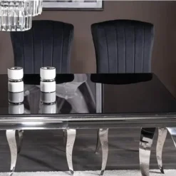 Skånska Möbelhuset Prince Matbord 150 X 90 Cm - Svart/krom -Stolar affär aed55aa5b8c8855fba3c442a318024474d