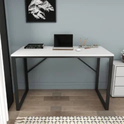 Skånska Möbelhuset Layton Skrivbord 120 X 60 Cm - Svart/vit -Stolar affär aef29234f9d7c2dc7c67d8e16b32a69198