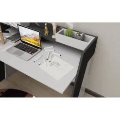 Skånska Möbelhuset Broklyn Skrivbord 123,6 X 59,6 Cm - Vit/antracit -Stolar affär af9e75029b9a33b1085e3eefba202e7567