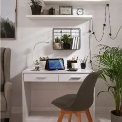 Skånska Möbelhuset Nepo Plus Skrivbord Med 2 Lådor 100 X 59 Cm - Vit -Stolar affär afc5e23d28bb461d56b2ce281812957de9