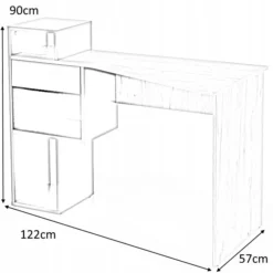 Skånska Möbelhuset Spurs Skrivbord 122x57 Cm - Ek/antracit -Stolar affär b031b2e0e7c82fd46650fd0b20cd970886