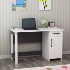 Skånska Möbelhuset Natural Skrivbord 120 X 60 Cm - Vit/antracit -Stolar affär b17b1d79755b402209825e470b4c5a06ee