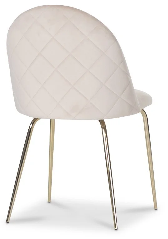 Skånska Möbelhuset Giovani Velvet Stol - Ljusbeige/Mässing 6 Skånska Möbelhuset Giovani Velvet Stol - Ljusbeige/Mässing - Bild 4
