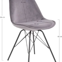 HOUSE NORDIC Oslo Matstol - Grå/svart -Stolar affär b3168bbff2f11ac49a423bb23a188e5b7b