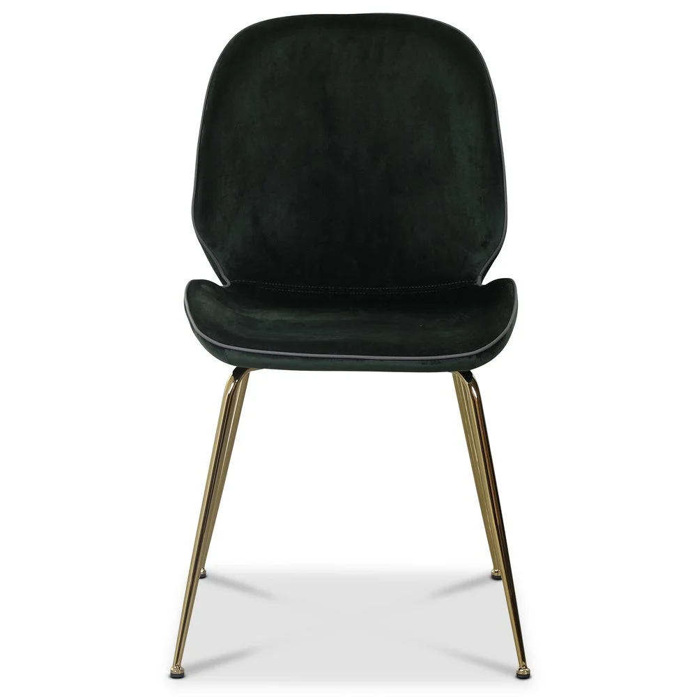 Skånska Möbelhuset Deco Velvet Stol - Grön / Mässing 6 Skånska Möbelhuset Deco Velvet Stol - Grön / Mässing - Bild 4