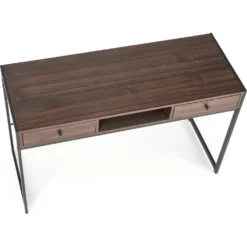 Skånska Möbelhuset Manomeza Skrivbord 123x48 Cm - Valnöt/svart -Stolar affär b49608ee02e88c3981f7cafe2cbe392745