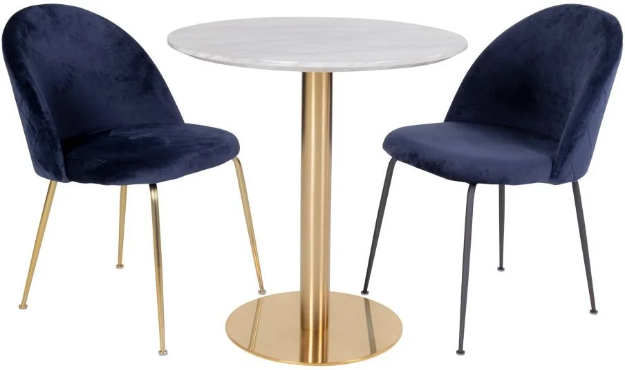 HOUSE NORDIC Bolzano Matbord - Marmorimitation/mässing - ø70 7 HOUSE NORDIC Bolzano Matbord - Marmorimitation/mässing - ø70 - Bild 5