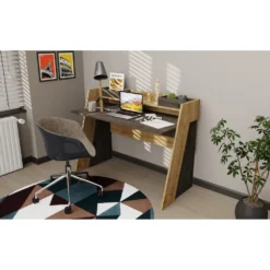 Skånska Möbelhuset Broklyn Skrivbord 123,6 X 59,6 Cm - Wenge/ek -Stolar affär b76e31f7767103c4e2fbb9a305b14a5f2a