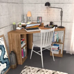 Skånska Möbelhuset Floating Skrivbord 120 X 90 Cm - Valnöt -Stolar affär b787917c9410097f6cb80278c6a15f969a