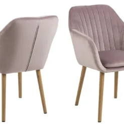 Skånska Möbelhuset Emilia Karmstol - Rosa/ek
