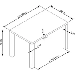 Skånska Möbelhuset Johanna Matbord 120-160 Cm - Vit -Stolar affär b9ef5e47b7b926757c7a2058b296d48448