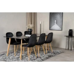 Skånska Möbelhuset Bridge Matbord 180 Cm - Svart/ek -Stolar affär ba07a7073c38afd1f6fccad64fb92bc371