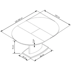 Skånska Möbelhuset Metro Utdragbart Matbord 120-160 Cm - Vit Högglans / Krom -Stolar affär bc03333d44819d07c92c960b66f634d871