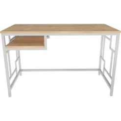 Skånska Möbelhuset Kennesaw Skrivbord 120 X 60 Cm - Vit/ek -Stolar affär bddfe0855110dd597711f16b5d2af830d6