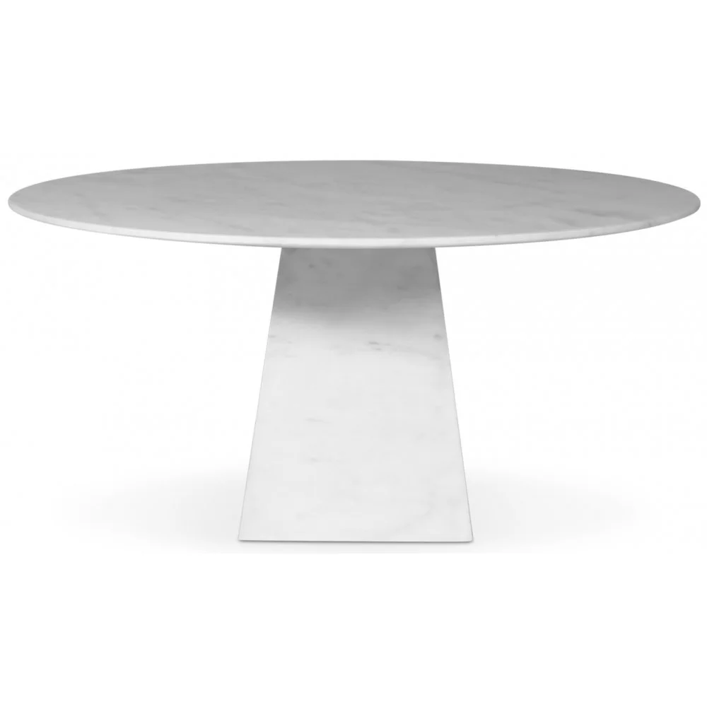 Skånska Möbelhuset Pegani Runt Matbord I Vit Marmor - D150 Cm 3 Skånska Möbelhuset Pegani Runt Matbord I Vit Marmor - D150 Cm