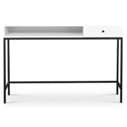 Skånska Möbelhuset Stilo V.2 Skrivbord Med Låda 120 Cm Vit/Svart