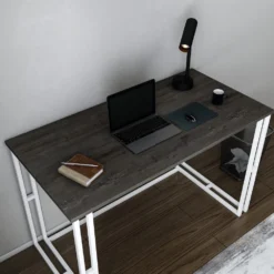 Skånska Möbelhuset Kane Skrivbord 120 X 60 Cm - Vit/mörkgrå -Stolar affär c2c52778cd3b788f1ce72f3cf2ffa5749f