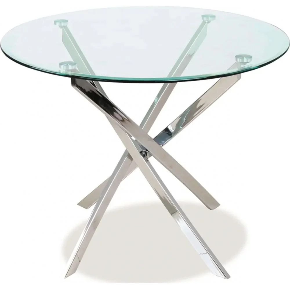 Skånska Möbelhuset Charlotte Runt Matbord Ø90 Cm - Krom/Glas 3 Skånska Möbelhuset Charlotte Runt Matbord Ø90 Cm - Krom/Glas