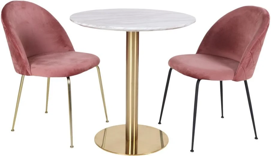 HOUSE NORDIC Bolzano Matbord - Marmorimitation/mässing - ø90 6 HOUSE NORDIC Bolzano Matbord - Marmorimitation/mässing - ø90 - Bild 4