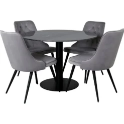 Skånska Möbelhuset Kvarnbacken Matbord 106 Cm - Mörk Marmor/svart -Stolar affär c3a77d6e65c42a013dd265ee2fddd374f8