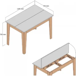 Skånska Möbelhuset Kiev Matbord 110 X 72 Cm - Vit Marmor/valnöt -Stolar affär c4e87638bb8280bf9d1370ab0ebcaeedb0