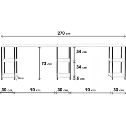 Skånska Möbelhuset Limbo Skrivbord 270x60 Cm - Ek -Stolar affär c5f29ad9f84160d6ec6bb4a57a1d18761e