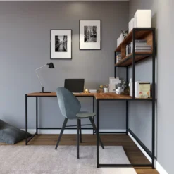 Skånska Möbelhuset Limey Skrivbord 154 X 130 Cm - Valnöt -Stolar affär c68a803e2e283e3a74a7a00614555c0c5e