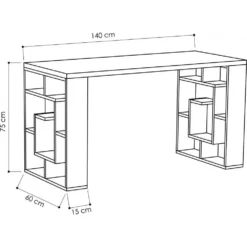 Skånska Möbelhuset Maze Skrivbord 140x60 Cm - Vit/mörk Ek -Stolar affär c812b6c721fcf6b913e41a3ec5b9ba9772