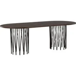 Skånska Möbelhuset Alborga Oval Matbord 220 X 100 Cm - Svart/mocca