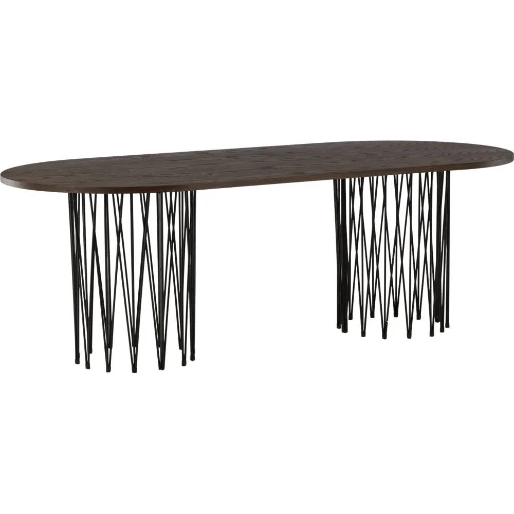 Skånska Möbelhuset Alborga Oval Matbord 220 X 100 Cm - Svart/mocca 3 Skånska Möbelhuset Alborga Oval Matbord 220 X 100 Cm - Svart/mocca