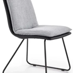 Skånska Möbelhuset Veronika Matstol - Ljusgrå/svart (Tyg/PU)