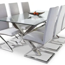 Skånska Möbelhuset Maine Matbord 200 Cm - Glas / Krom