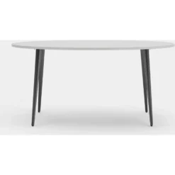 Skånska Möbelhuset Oslo Matbord 160 X 80 Cm - Vit/svart -Stolar affär cb70e69c28e31a37c51007a41ad1074d45