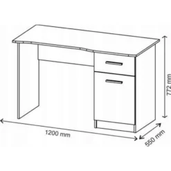 Skånska Möbelhuset Sesam Skrivbord 120x55 Cm - Ek/antracit -Stolar affär cc2b525b0ccca07bb3319581bf47112450