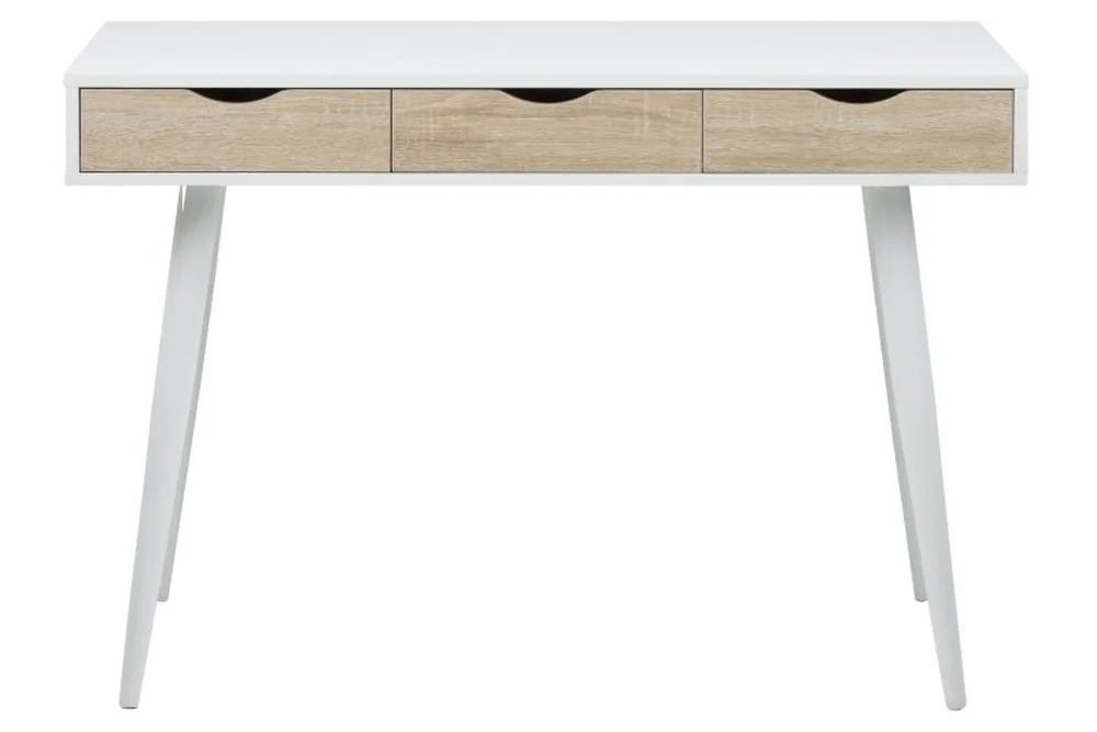 Skånska Möbelhuset Neptun Skrivbord 110x50 Cm - Vit/ek 3 Skånska Möbelhuset Neptun Skrivbord 110x50 Cm - Vit/ek