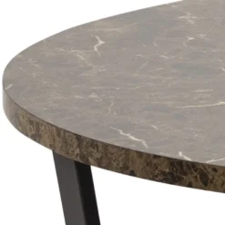 Skånska Möbelhuset Amble Matbord Ø110 Cm - Svart/brun Marmor -Stolar affär ce7ff80e3d91662ae42610bc93193e8621