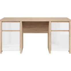 Skånska Möbelhuset Kaspian Skrivbord 160 X 65 Cm - Ek/vit -Stolar affär cef34ad47e776bf65d7df721132e9aac83