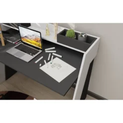 Skånska Möbelhuset Broklyn Skrivbord 123,6 X 59,6 Cm - Antracit/vit -Stolar affär d014c7884a7933666fc08440cf0acd4aee