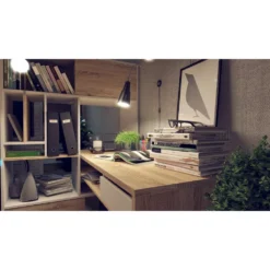 Skånska Möbelhuset Function Plus Skrivbord 135,2 X 100,2 X 153 Cm - Vit/ek -Stolar affär d0ad22a203d8ca3d16f8e16fac226120a8