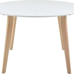 Skånska Möbelhuset Fjälkestad Matbord Ø120 Cm - Vit/ek