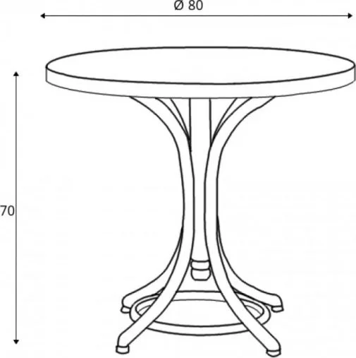 Fameg Pampas Matbord Ø80 Cm - Valfri Färg 6 Fameg Pampas Matbord Ø80 Cm - Valfri Färg - Bild 4