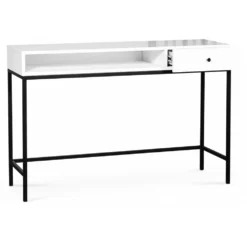 Skånska Möbelhuset Stilo V.2 Skrivbord Med Låda 120 Cm Vit/Svart -Stolar affär d2dab838333962d03cf109f16e3592e06f