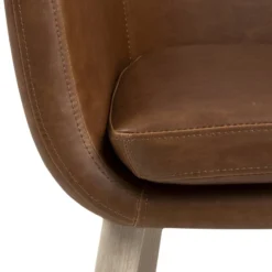 Skånska Möbelhuset Nora Karmstol - Brun PU/vitpigmenterad Ek -Stolar affär d4424b19e71202e704c30d0f8b9c2cbc59