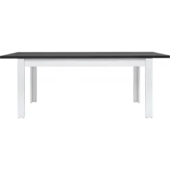 Skånska Möbelhuset Hesen Matbord 160-200 X 90 Cm - Vit/svart -Stolar affär d478abc768964d88d8f4a182b48d135499